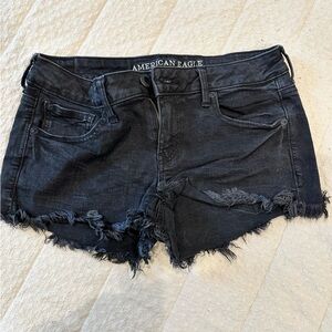 Black American Eagle Jean Shorts